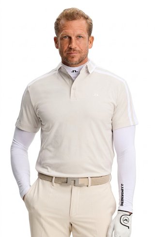 J.Lindeberg Bozak polo de hombre, moonbeam