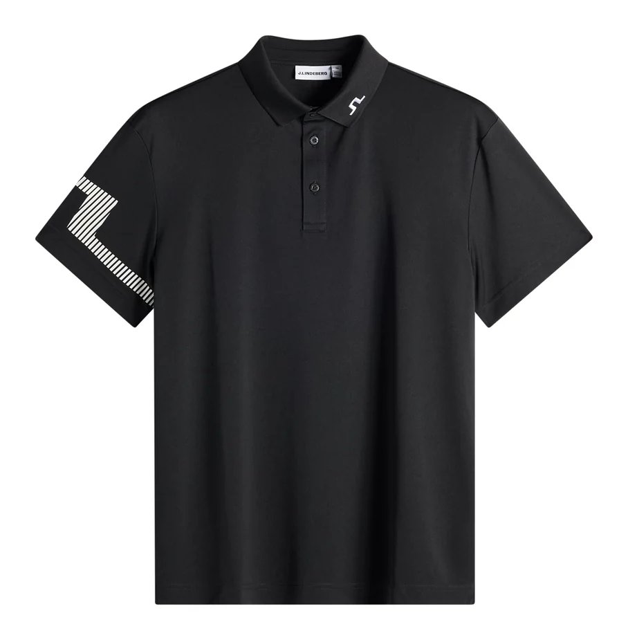 J.Lindeberg Heath polo de hombre, negro