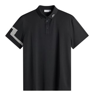 J.Lindeberg Heath polo de hombre, negro