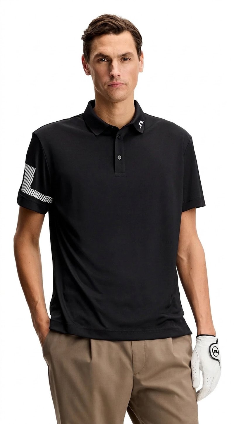 J.Lindeberg Heath polo de hombre, negro