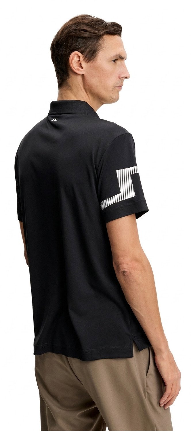 J.Lindeberg Heath polo de hombre, negro