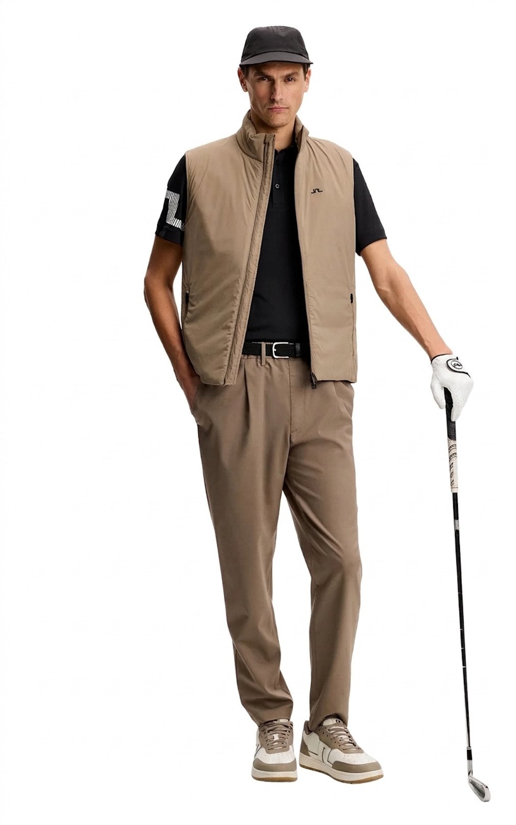 J.Lindeberg Heath polo de hombre, negro
