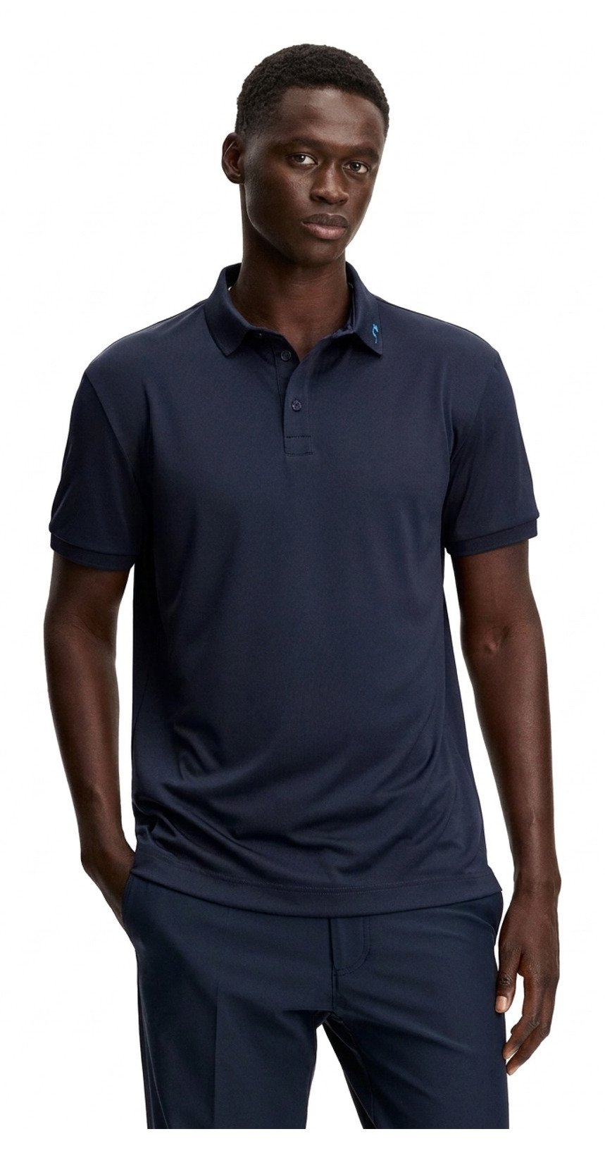 J.Lindeberg KV Print polo de hombre, JLNavy