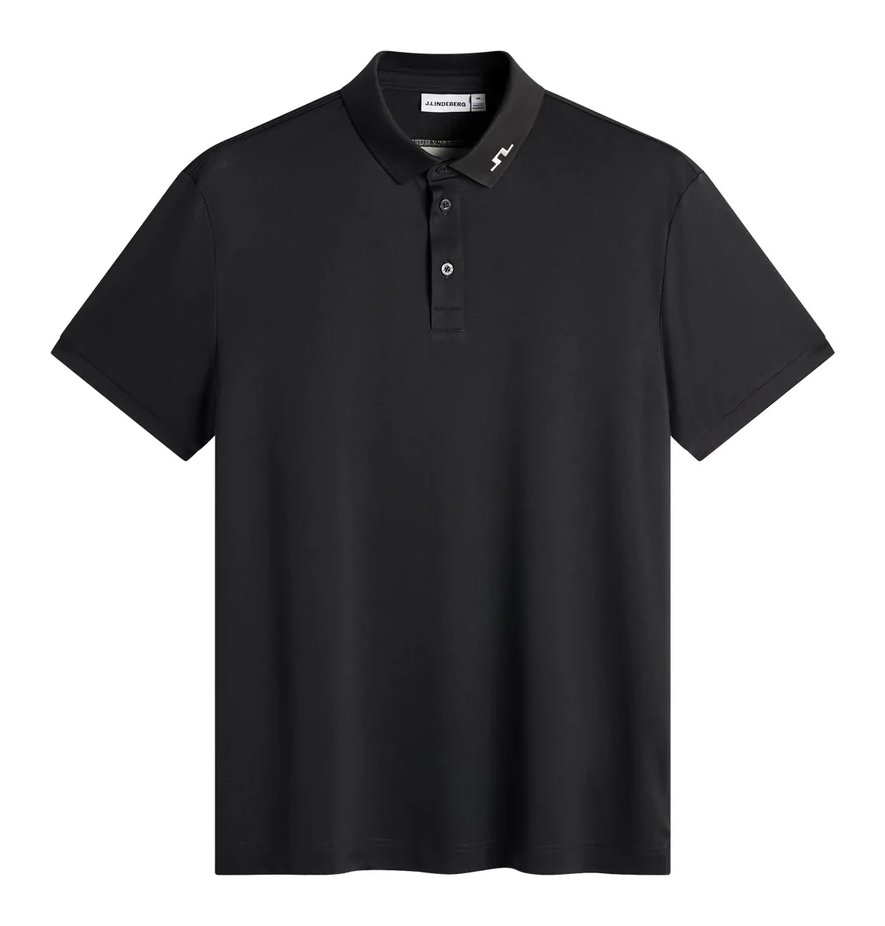 J.Lindeberg KV Print polo de hombre, negro