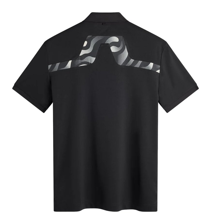 J.Lindeberg KV Print polo de hombre, negro