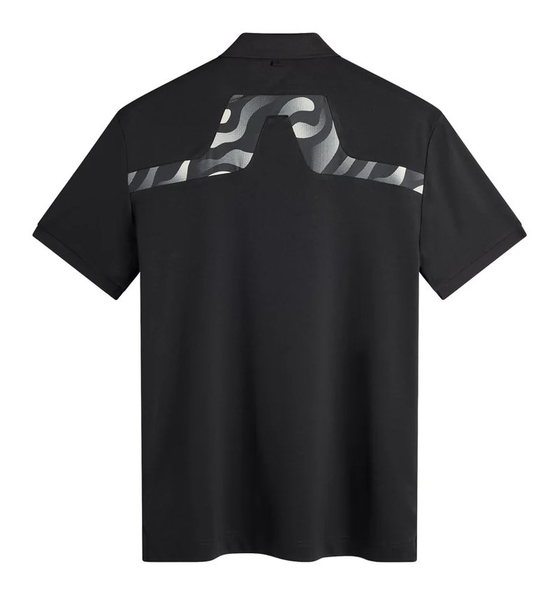 J.Lindeberg KV Print polo de hombre, negro