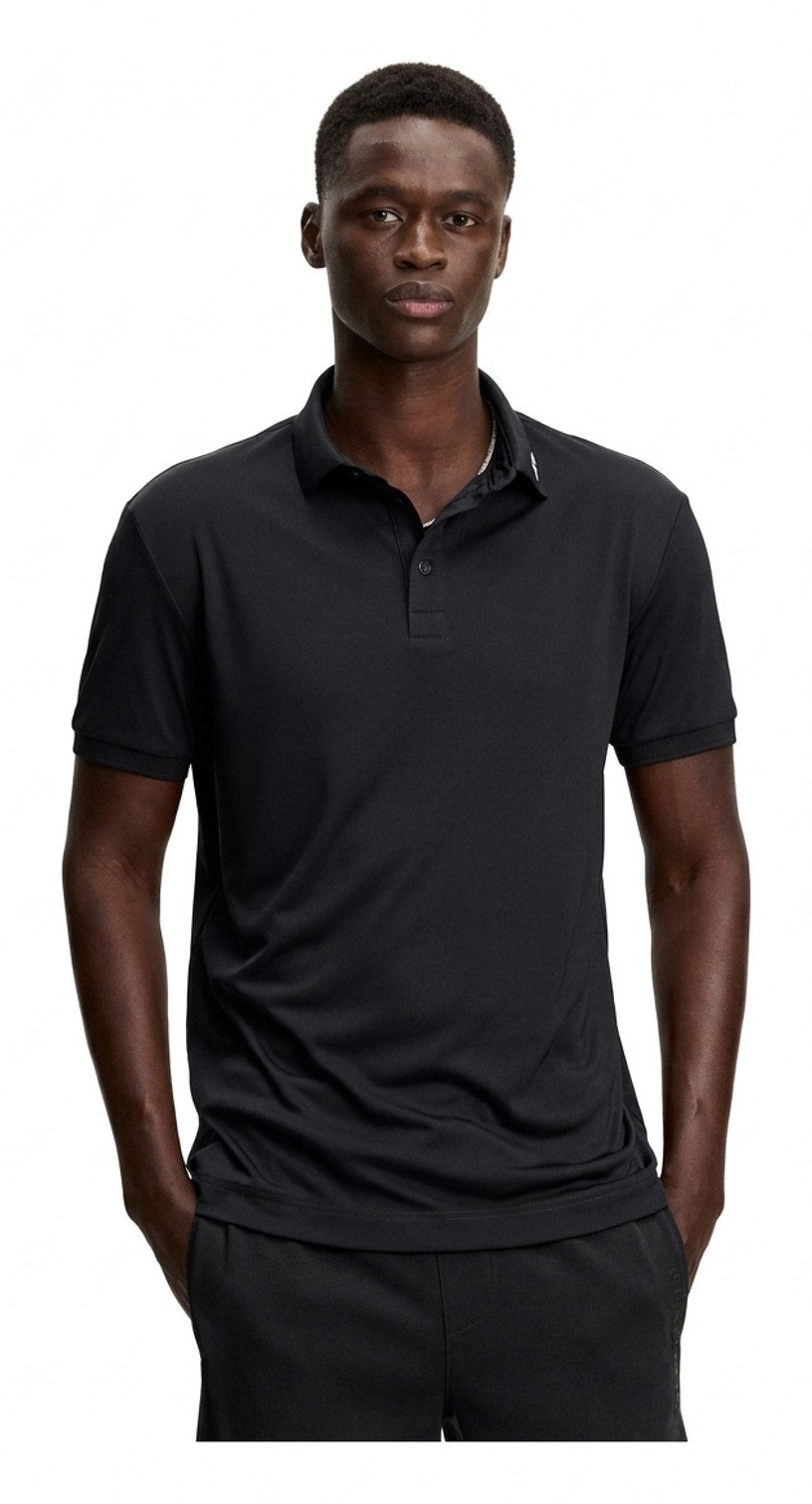 J.Lindeberg KV Print polo de hombre, negro