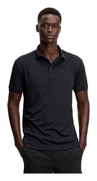 J.Lindeberg KV Print polo de hombre, negro