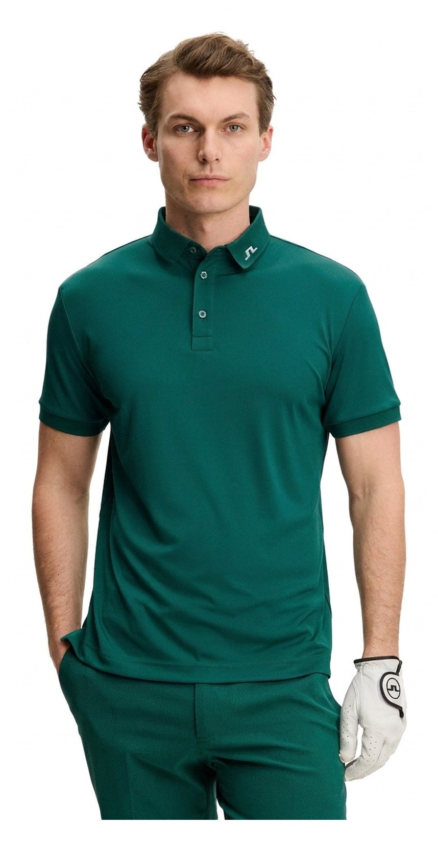 J.Lindeberg KV Print polo de hombre, forest biome