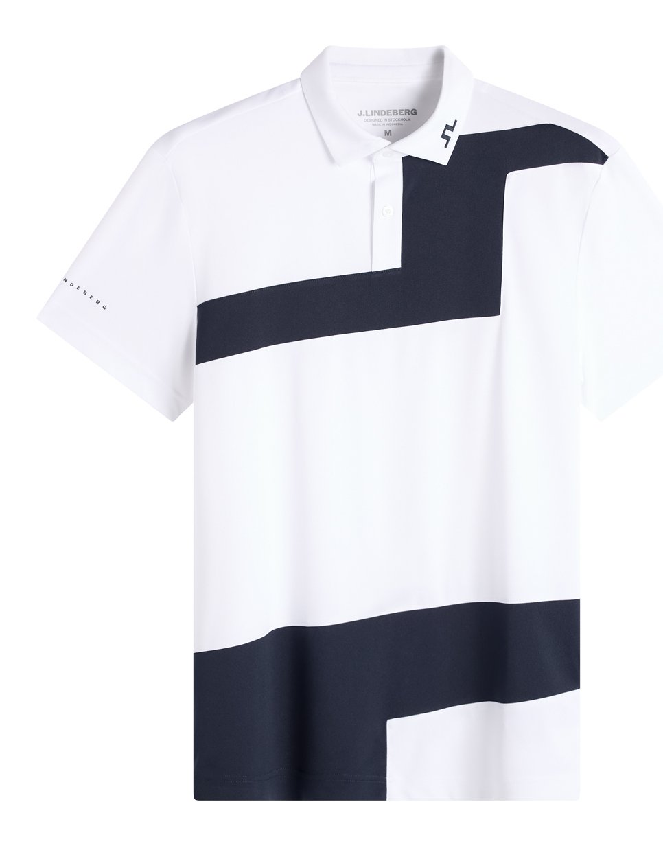 J.Lindeberg Sidd polo de hombre, blanco
