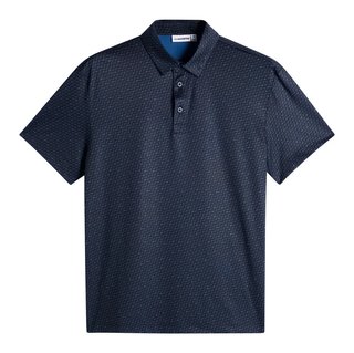 J.Lindeberg Tod Print polo de hombre, bias bridge micro navy set