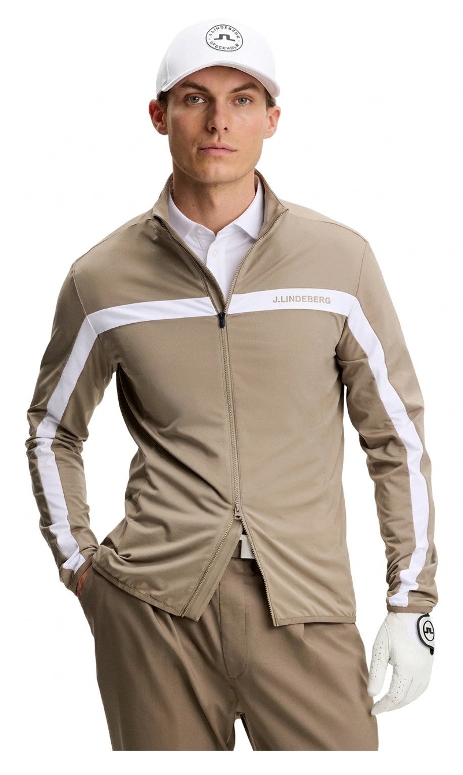 J.Lindeberg Jarvis Mid capa de hombre, brindle