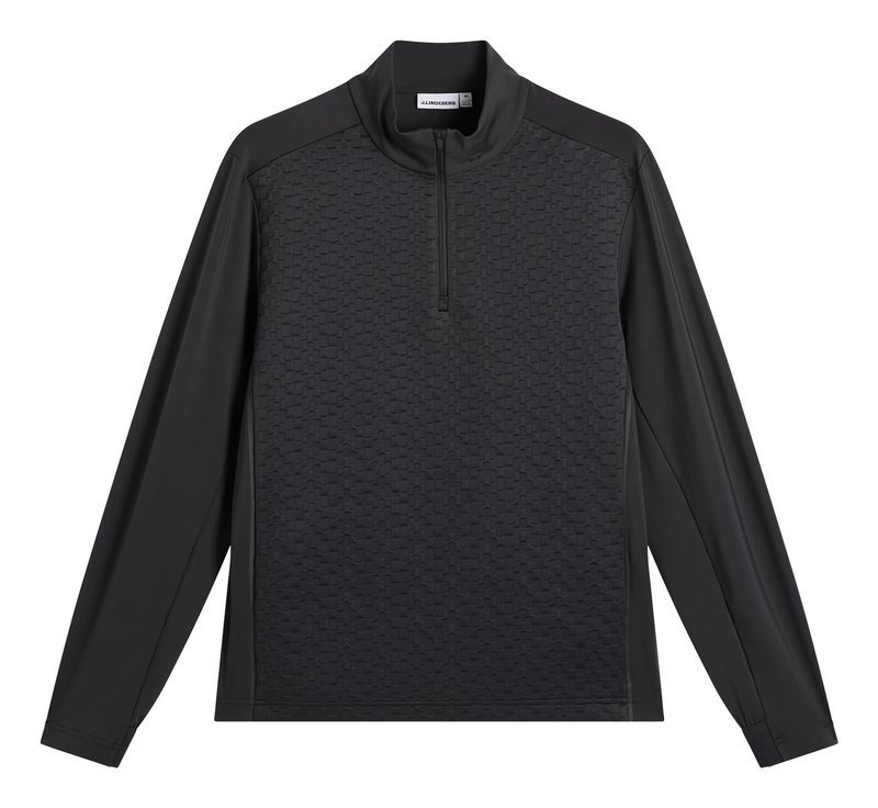 J.Lindeberg Lassy Quarter Zip Mid capa de hombre, negro