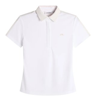 J.Lindeberg Cara Print polo de mujer, blanco