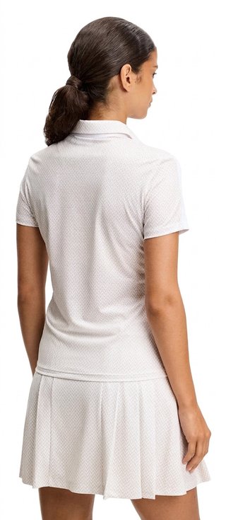 J.Lindeberg Cara Print polo de mujer, blanco