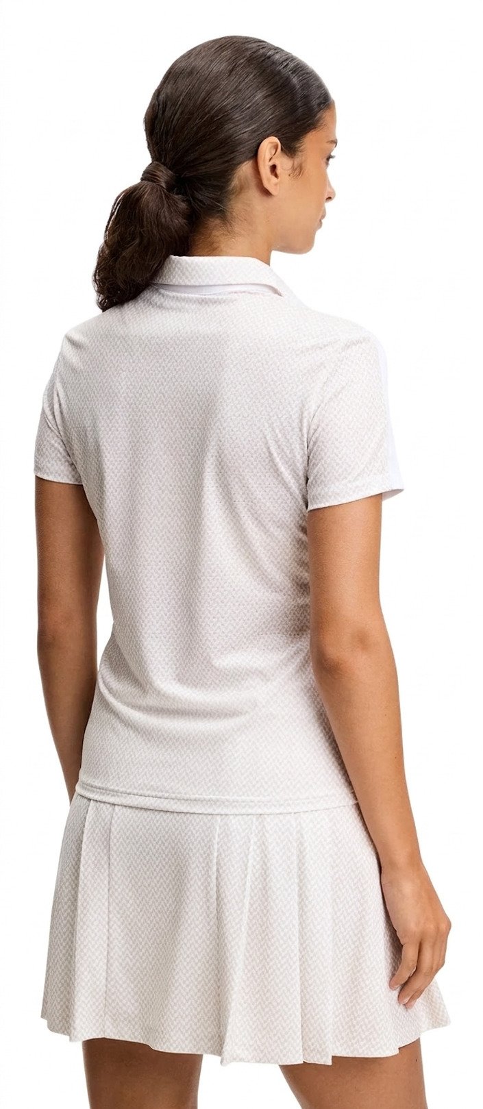 J.Lindeberg Cara Print polo de mujer, blanco