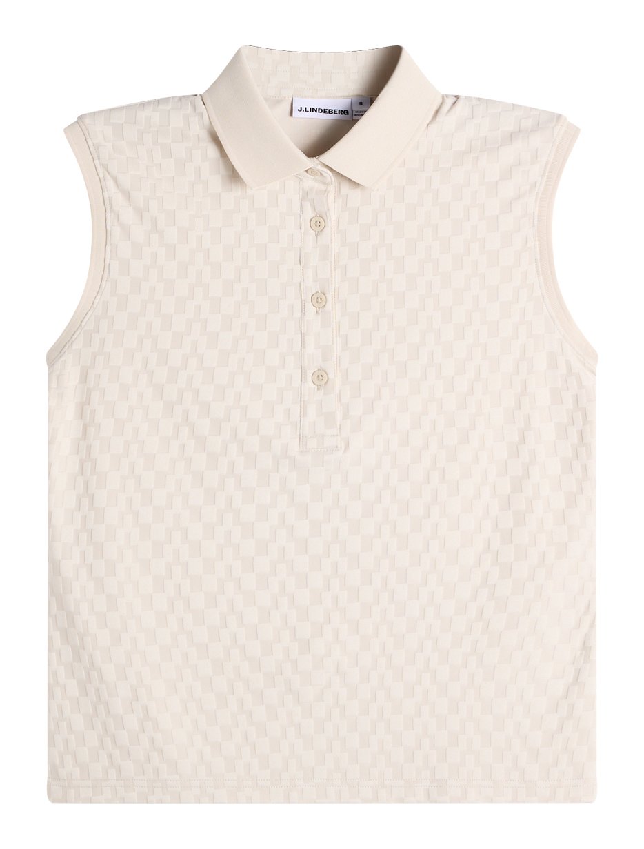 J.Lindeberg Dani sleeveless polo de mujer, moonbeam
