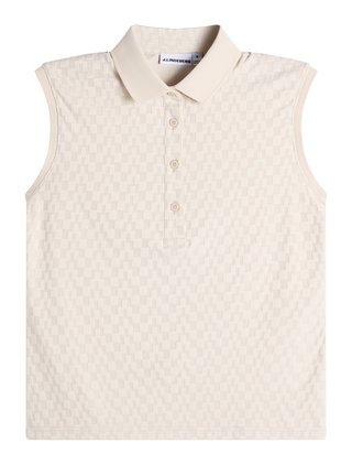 J.Lindeberg Dani sleeveless polo de mujer, moonbeam