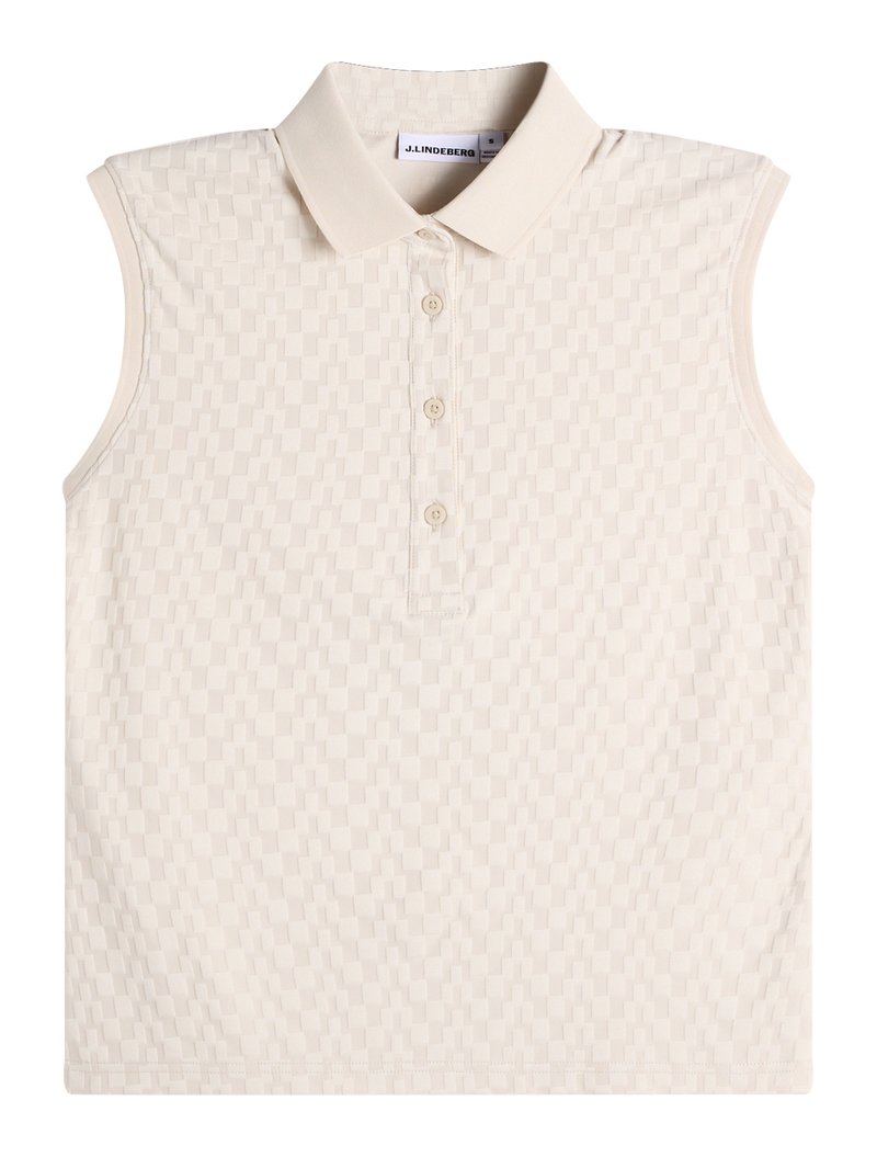 J.Lindeberg Dani sleeveless polo de mujer, moonbeam