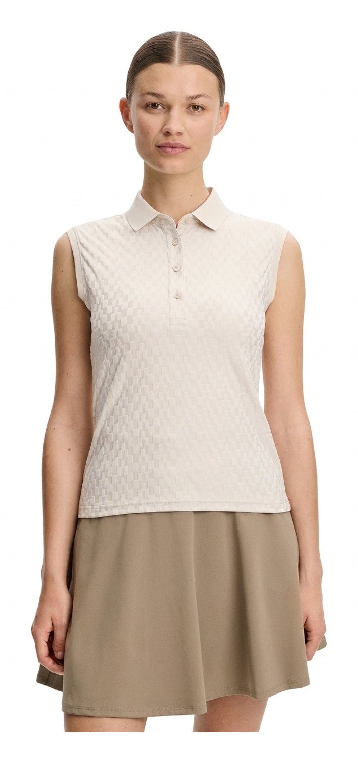 J.Lindeberg Dani sleeveless polo de mujer, moonbeam