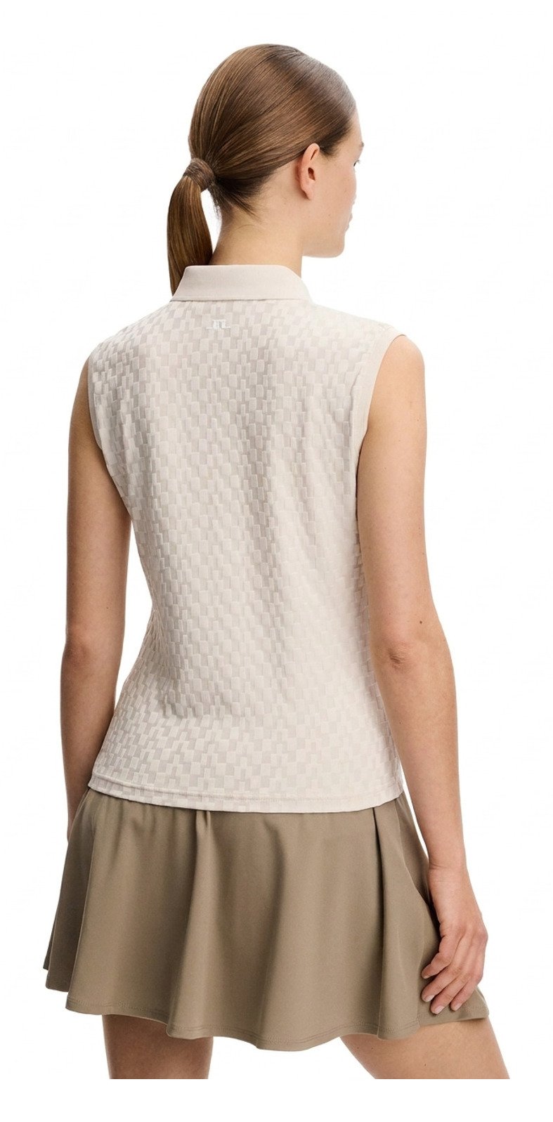 J.Lindeberg Dani sleeveless polo de mujer, moonbeam