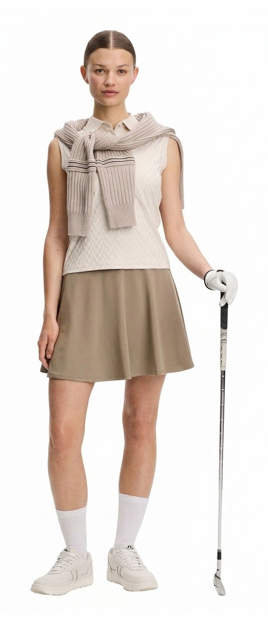 J.Lindeberg Dani sleeveless polo de mujer, moonbeam