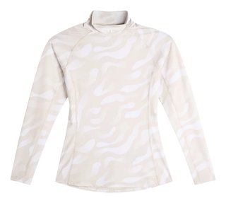 J.Lindeberg Ella Print Compression top de mujer, bunker fade moonbeam blanco