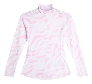 J.Lindeberg Ella Print Compression top de mujer, bunker fade white orchid