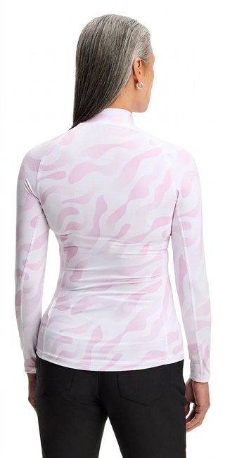 J.Lindeberg Ella Print Compression top de mujer, bunker fade white orchid