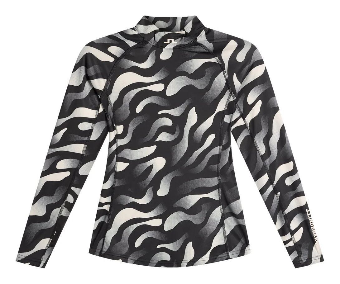 J.Lindeberg Ella Print Compression top de mujer, bunker fade black moonbeam