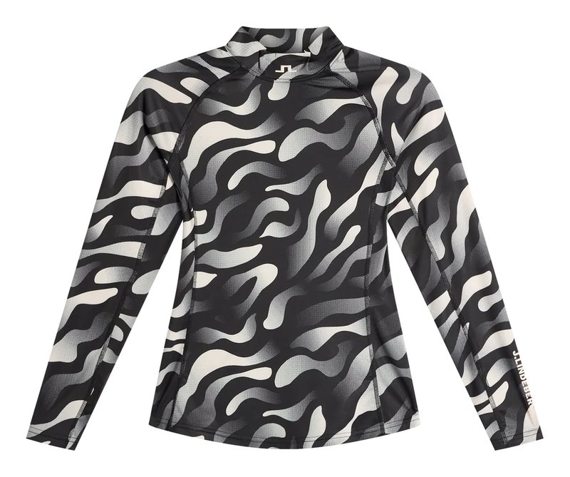 J.Lindeberg Ella Print Compression top de mujer, bunker fade black moonbeam