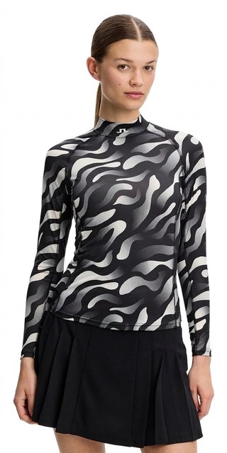 J.Lindeberg Ella Print Compression top de mujer, bunker fade black moonbeam