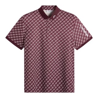 J.Lindeberg Tour Tech Print polo de mujer, cardi jacquard - winetasting
