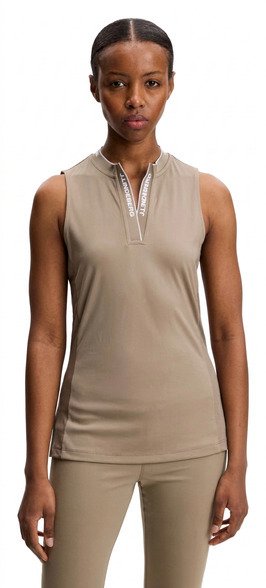 J.Lindeberg Leya Sleeveless polo de mujer, beige
