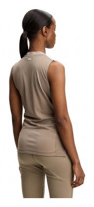 J.Lindeberg Leya Sleeveless polo de mujer, beige