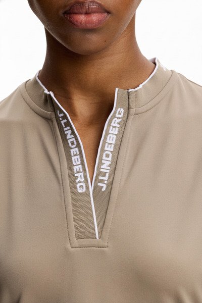 J.Lindeberg Leya Sleeveless polo de mujer, beige