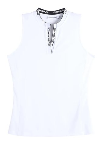 J.Lindeberg Leya Sleeveless polo de mujer, blanco
