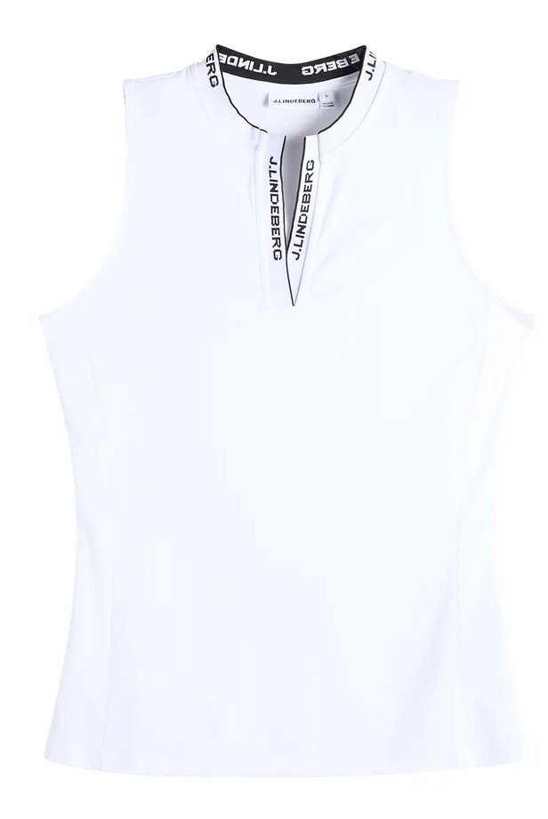 J.Lindeberg Leya Sleeveless polo de mujer, blanco