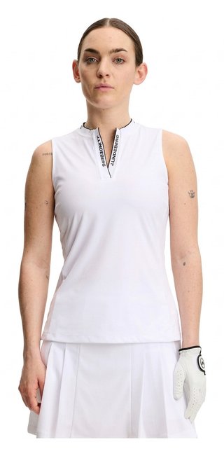 J.Lindeberg Leya Sleeveless polo de mujer, blanco