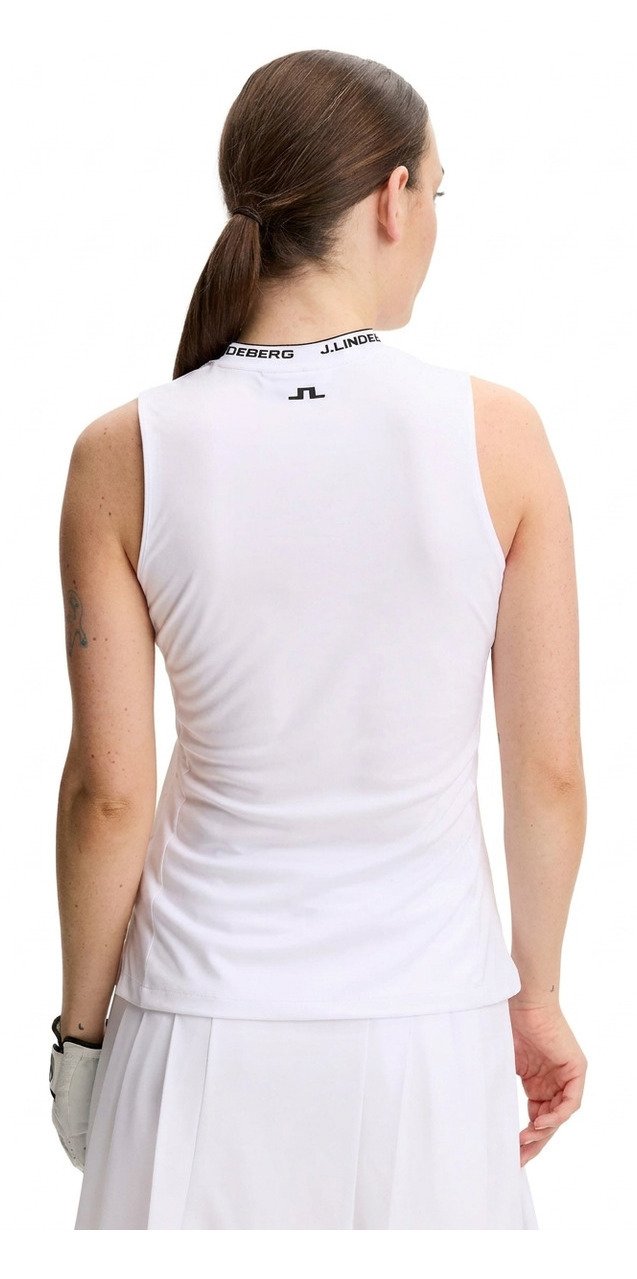 J.Lindeberg Leya Sleeveless polo de mujer, blanco