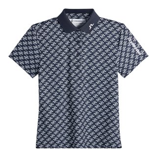 J.Lindeberg Tour Tech Print polo de mujer, cardi jacquard - JL Navy