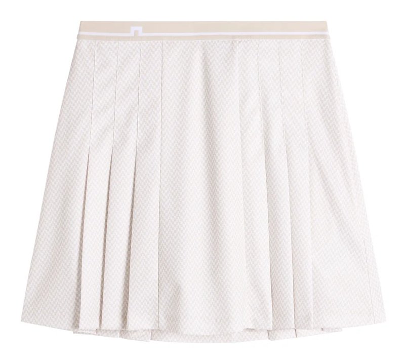 J.Lindeberg Harlow Print skort de mujer, bridge stack white moon