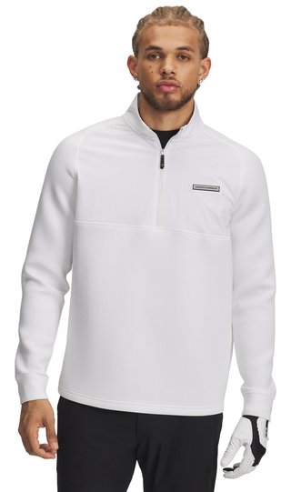 Under Armour Drive Pro Hybrid sudadera 1/2 cremallera de hombre, blanco/negro