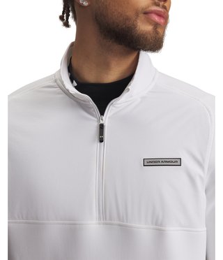 Under Armour Drive Pro Hybrid sudadera 1/2 cremallera de hombre, blanco/negro