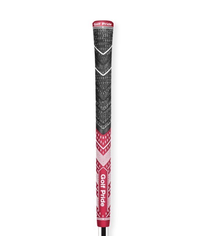 Golf Pride MCC Plus4 grip (.60 RND), Midsize, rojo oscuro/blanco