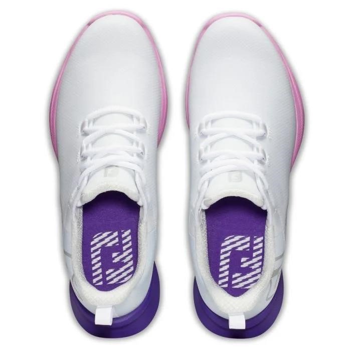 FootJoy Fuel Sport zapatillas de golf de mujer 2023, blanco/morado, UK7.5-EU41 (US9.5)