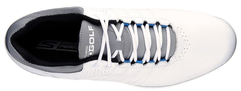 Skechers Go Golf Elite 2 zapatos de golf de hombre, blanco/gris/azul (zánovní)