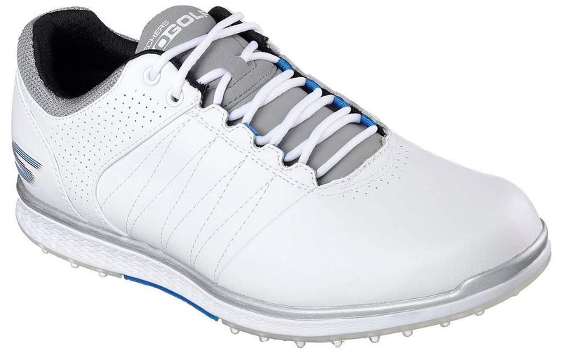 Skechers Go Golf Elite 2 zapatos de golf de hombre, blanco/gris/azul (zánovní)