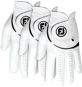 FootJoy WeatherSof 24 guante de golf de mujer (3 PACK), blanco/negro, ML