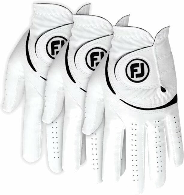 FootJoy WeatherSof 24 guante de golf de mujer (3 PACK), blanco/negro, ML